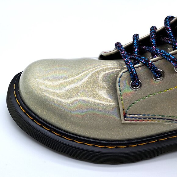 Dr Marten’s Junior 1460 Sparkle  Lace Up Leather Boot  - Size US3 - Picture 8 of 15